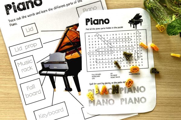 piano puzzle wordsearch